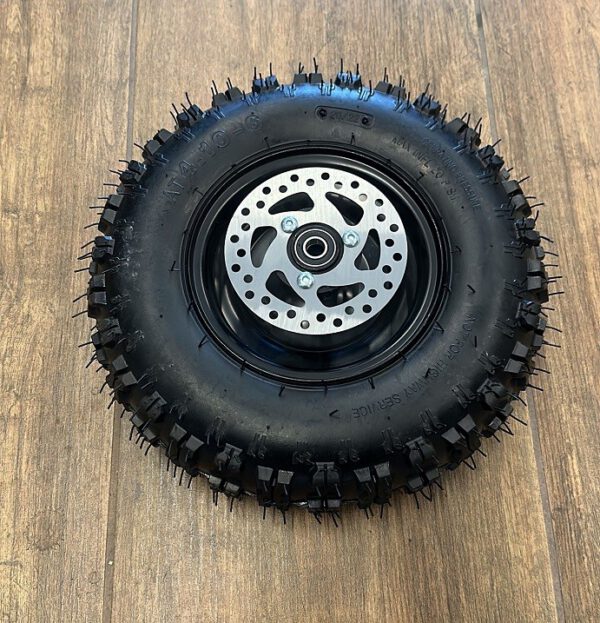 01PZ CERCHIO GOMMATO 4.10-6 anteriore MINIQUAD XXL RAPTOR 49CC 6 pollici - MINIATV ATV QUAD