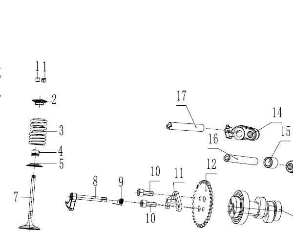 KIT VALVOLE BLOCCO MOTORE ZS190 ZHONG SHENG 190 190cc