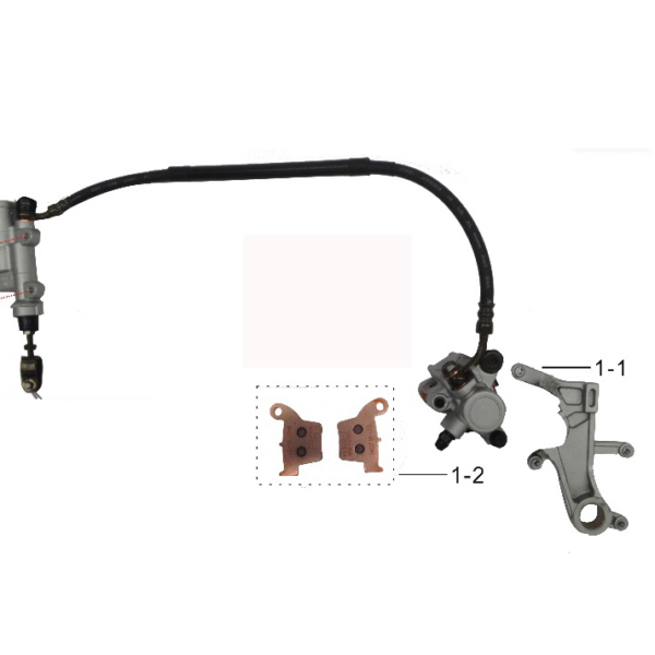 KIT SET FRENI POSTERIORE CROSS KAYO T4 POMPA TUBO PINZA PASTIGLIE