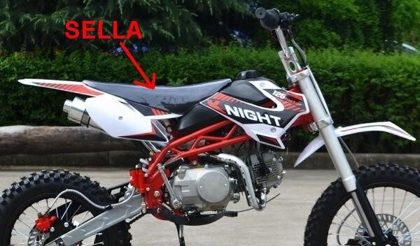 SELLA PIT BIKE SCORPION cross minicross pelle imbottita seduta moto