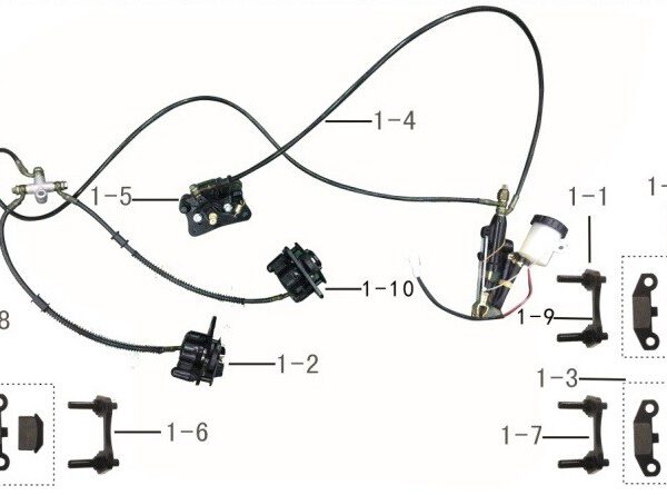 SET FRENI KAYO AU200 QUAD ANTERIORE POSTERIORE