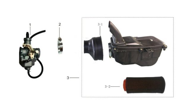 SOLO COLLETTORE FILTRO ARIA AU200 QUAD KAYO
