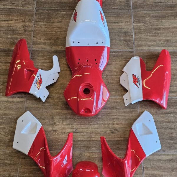 CARENE MINIMOTO GP1 ROSSE - plastiche anteriore posteriore completa replica