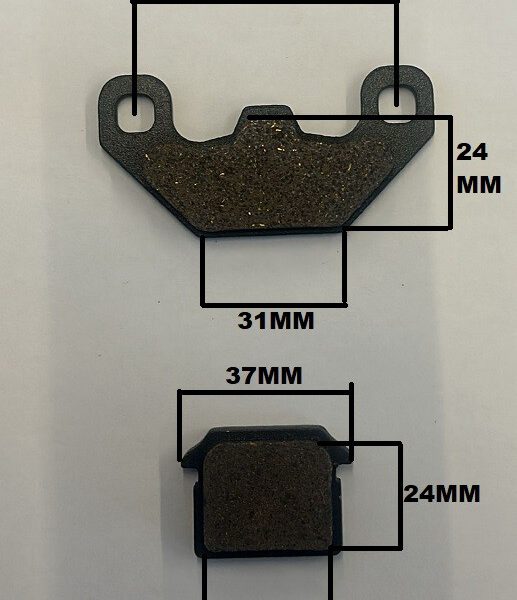 1CP PASTIGLIE FRENO POSTERIORI PER MINICROSS MORINI 50CC 2T