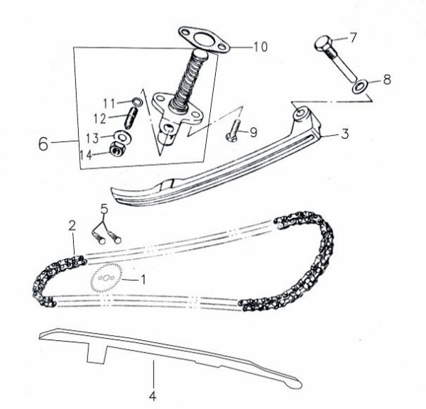 KIT PATTINI DISTRIBUZIONE BLOCCO MOTORE YX160CC PIT BIKE KAYO