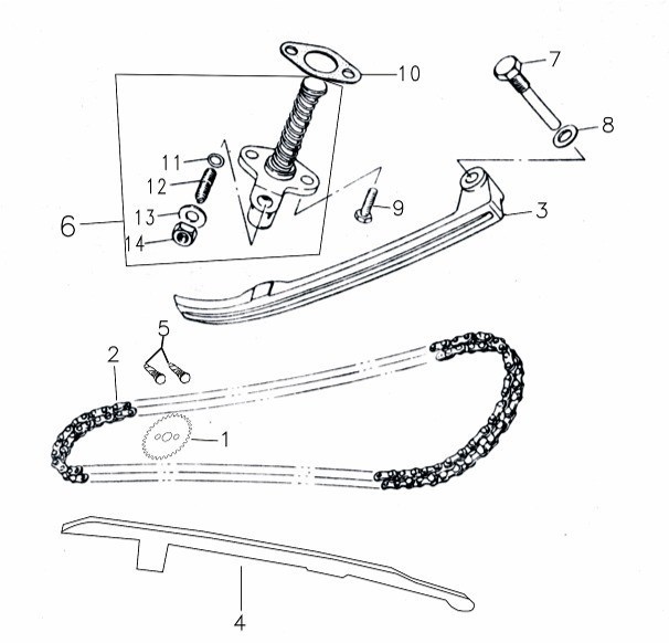 KIT PATTINI DISTRIBUZIONE BLOCCO MOTORE YX160CC PIT BIKE KAYO
