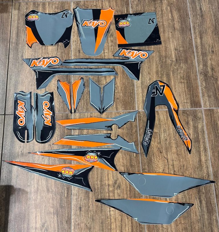 KIT ADESIVI KAYO PER CRAZY CROSS CUP PER TT125 TT140 TT160 TT190