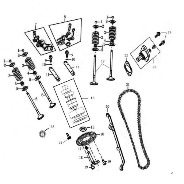 KIT VALVOLE TESTA PER CROSS KAYO K5 300cc