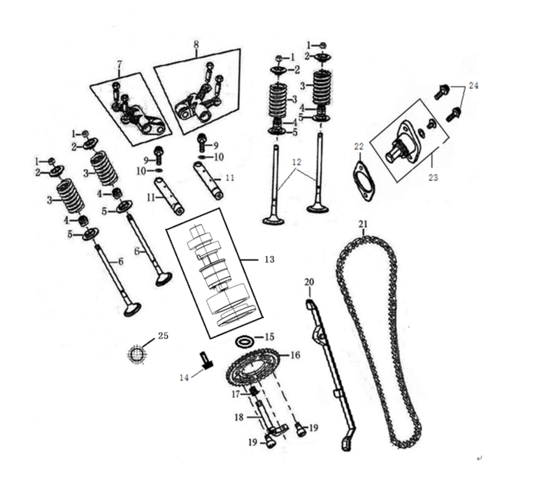 KIT VALVOLE TESTA PER CROSS KAYO K5 300cc