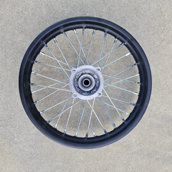 CERCHIO BSE 14" PITBIKE POSTERIORE 140cc PERNO RUOTA DA 15mm 30 RAGGI PER GOMME 90/100-14
