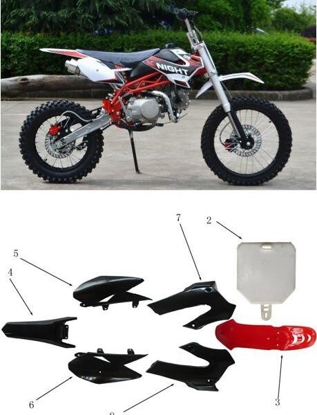 CARENE SCORPION PIT BIKE PLASTICHE COMPLETE CARENA CROSS 125
