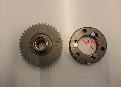 RUOTA LIBERA VOLANO QUAD 110 125 150 INGRANAGGIO TESTA 4 TEMPI