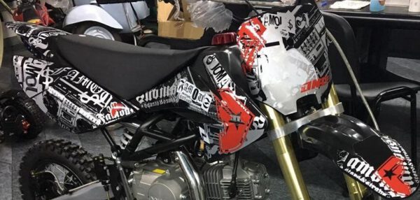 Adesivi GOTICI Per Carena Pit Bike CRF 70 Grafiche BSE cross minicross