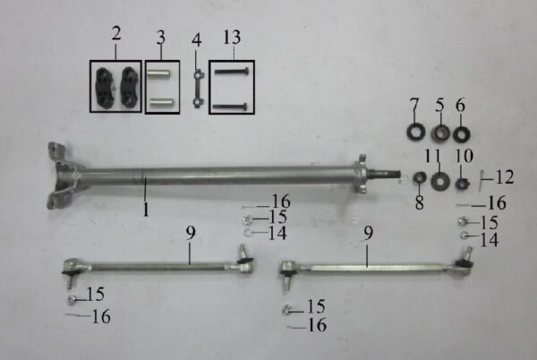 01pz BRACCETTO DI STERZO QUAD 250CC PANTERA REGISTRO CONVERGENZA