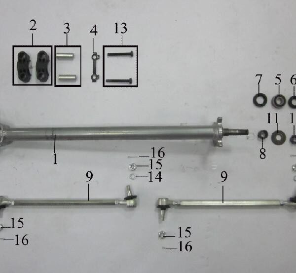 01pz BRACCETTO DI STERZO QUAD 250CC PANTERA REGISTRO CONVERGENZA