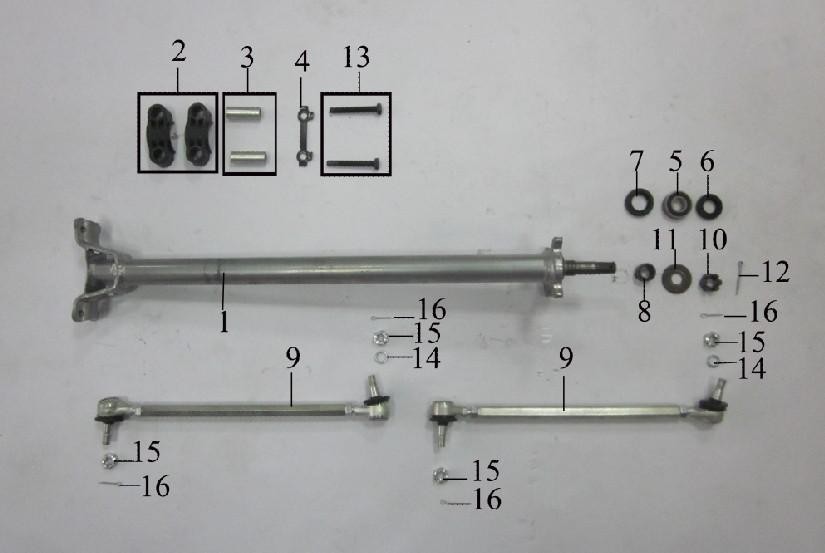 01pz BRACCETTO DI STERZO QUAD 250CC PANTERA REGISTRO CONVERGENZA