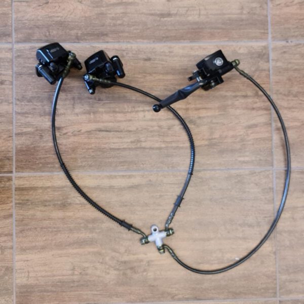 SET COMPLETO FRENI ANTERIORE QUAD KAYO  A180 A150 AU180 AU150 POMPA PINZE TUBI