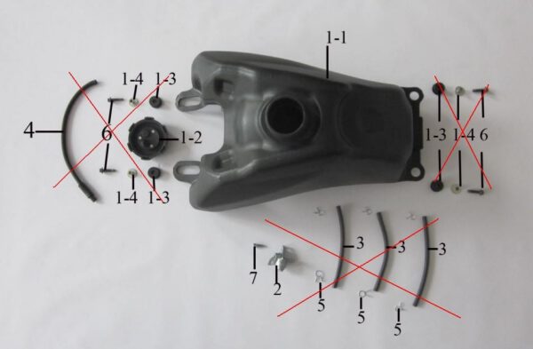 SERBATOIO QUAD ATV 250cc PANTERA BENZINA