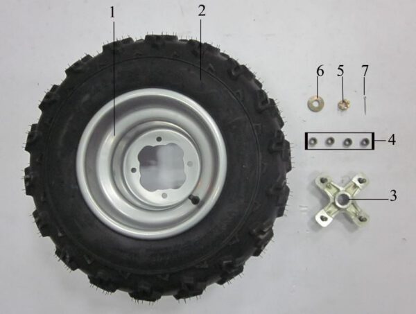 MOZZO POSTERIORE QUAD ATV 250cc PANTERA CERCHIO GOMMA