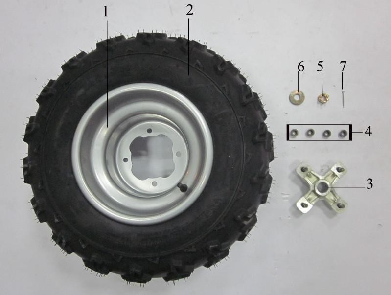 MOZZO POSTERIORE QUAD ATV 250cc PANTERA CERCHIO GOMMA