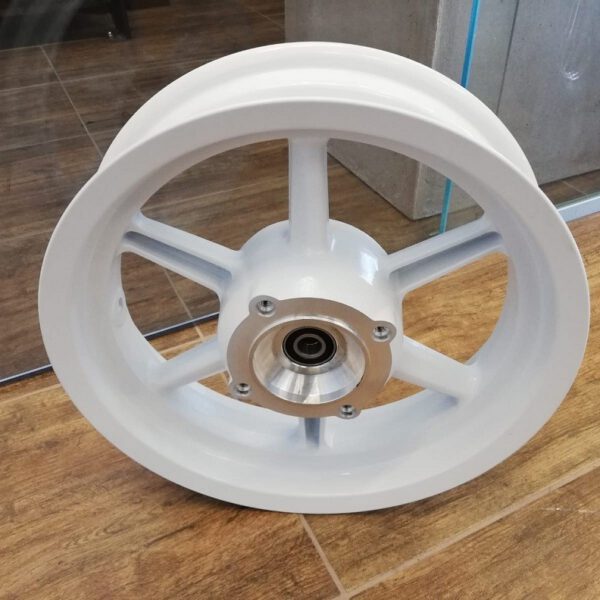 CERCHIO ANTERIORE 100/80-12 IN LEGA BIANCO SUPERMOTO GP1 KAYO MOTARD RACING  - pit bike stradale minimoto