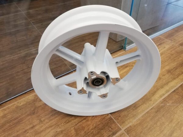 CERCHIO POSTERIORE 120/80-12 IN LEGA BIANCO SUPERMOTO GP1 KAYO MOTARD RACING  - pit bike stradale minimoto