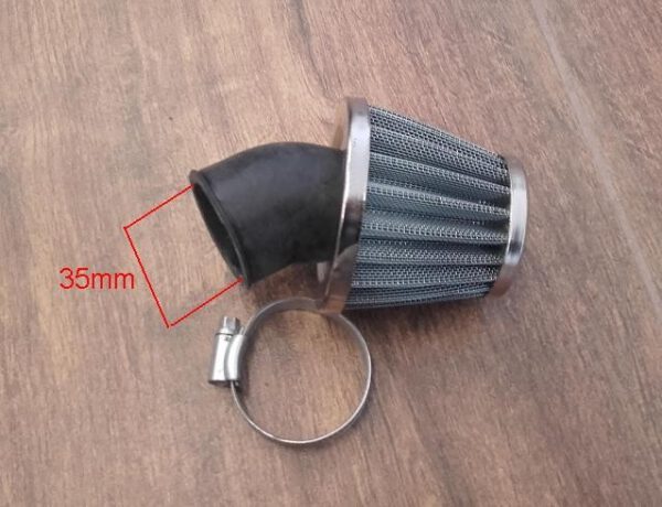 FILTRO ARIA CONO 45° IN RETE METALLICA PER CARBURATORE PIT BIKE INNESTO 35mm MINICROSS