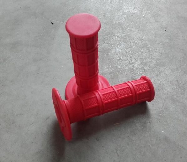 MANOPOLE GOMMA ROSSE PIT BIKE DESTRA + SINISTRA X MANUBRIO KAYO BSE SCORPION