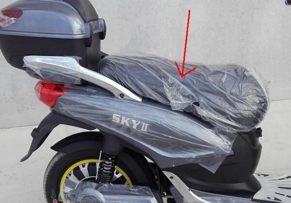 SELLA IN PELLE NERA - bici elettrica scooter sky II tipo z-tech